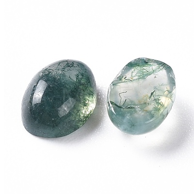 Natural Moss Agate Cabochons G-F697-E01-1