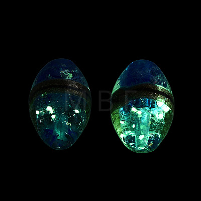 Luminous Handmade Gold Sand Lampwork Beads FOIL-N035-01A-1