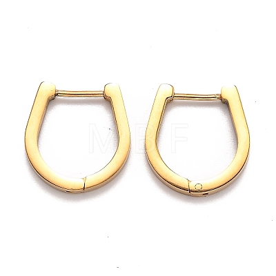 304 Stainless Steel Huggie Hoop Earrings STAS-J033-14B-G-1