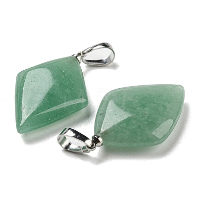 Natural Green Aventurine Pendants G-C066-03F-1