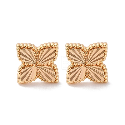 Brass Stud Earrings EJEW-D288-13G-1