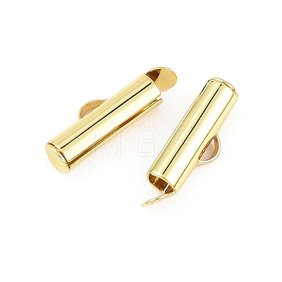 SHEGRACE Brass Slide On End Clasp Tubes XGRQ1R533-357G-1