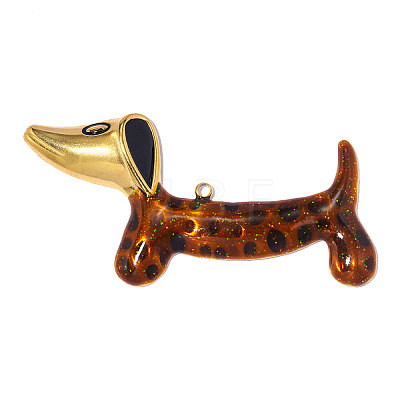 304 Stainless Steel Enamel Pendants STAS-OY019-31G-1