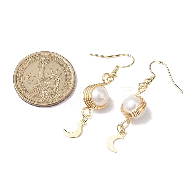 Natural Cultured Freshwater Pearl Dangle Earrings EJEW-JE05738-03-1