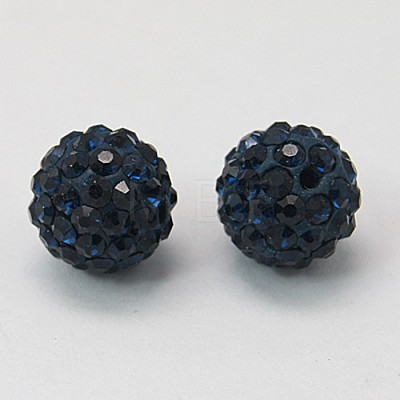 Grade A Round Pave Disco Ball Beads X-RB-H258-10MM-207-1