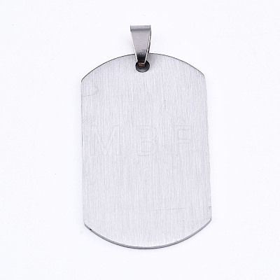 Non-Tarnish 201 Stainless Steel Quote Pendants STAS-T044-225P-1