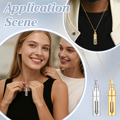 2Pcs 304 Stainless Steel Perfume Bottle Pendants DIY-PH0036-95-1