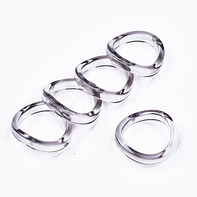 Transparent Acrylic Finger Rings RJEW-T010-01A-1