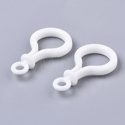 Opaque Solid Color Bulb Shaped Plastic Push Gate Snap Keychain Clasp Findings KY-T021-01L-1