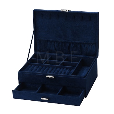 Velvet & Wood Jewelry Boxes VBOX-I001-04B-1