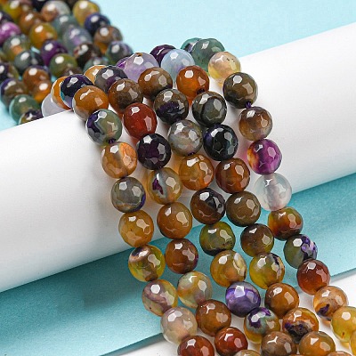 Natural Agate Beads Strands G-C082-A01-03-1