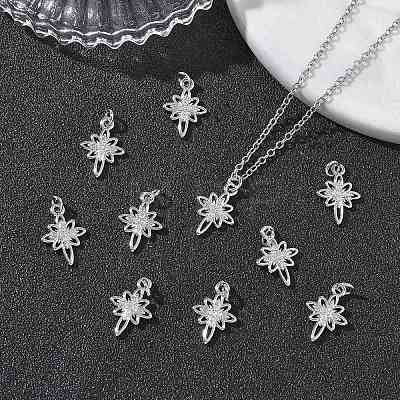 SHEGRACE Brass Clear Cubic Zirconia Charms XGRQ4G713-697P-1