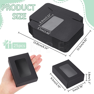 Rectangle Folding Paper Storage Boxes CON-WH0106-01A-03-1