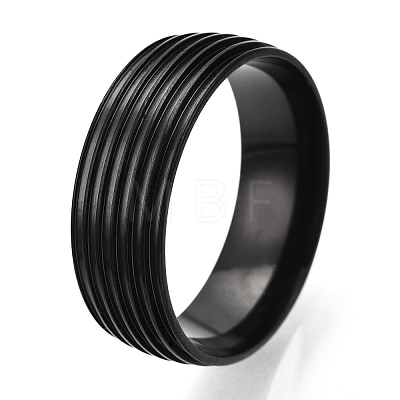 201 Stainless Steel Grooved Finger Ring Settings STAS-WH0047-04EB-1