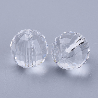 Transparent Acrylic Beads TACR-Q254-6mm-V01-1