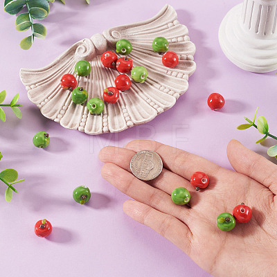 20Pcs 2 Colors Handmade Porcelain Beads PORC-TA0001-69-1