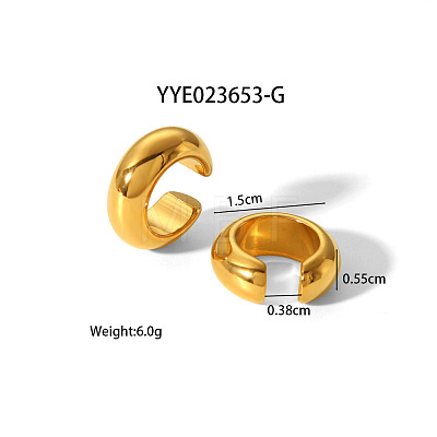 Elegant 304 Stainless Steel Cuff Earrings NQ7572-1-1