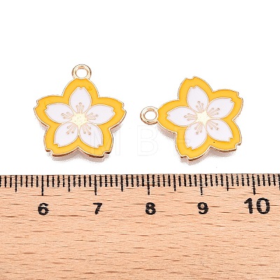 Light Gold Plated Alloy Enamel Pendants PALLOY-N176-28B-RS-1