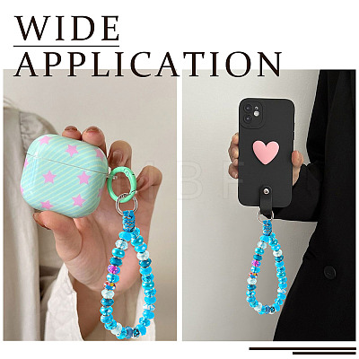 Resin Bead Phone Hand Strap Chains HJEW-TADJ0018-1