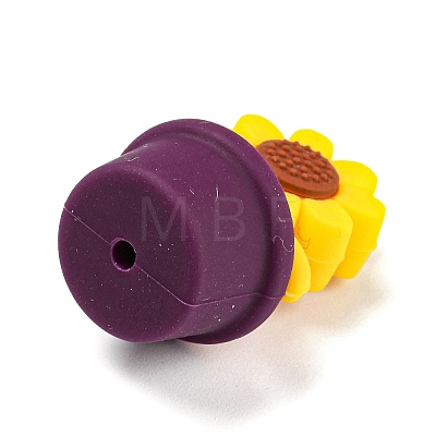 Sunflower Food Grade Eco-Friendly Silicone Beads SIL-B046-08-1