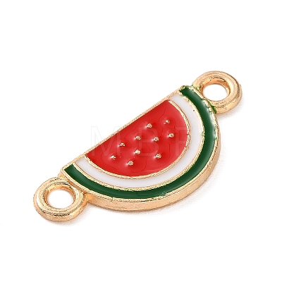 Fruit Theme Alloy Enamel Connector Charms AL-CBA95F4-01KCG-03-1
