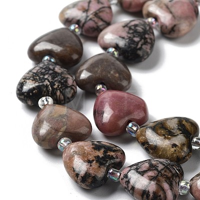 Natural Rhodonite Beads Strands G-E614-A12-01-1