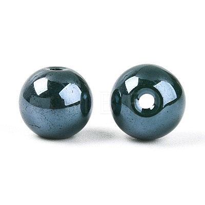 Electroplate Round Glass Beads Strands EGLA-T029-07A-1