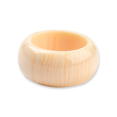 Resin Plain Band Finger Ring for Women RJEW-N041-01-A01-1