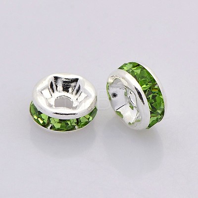 Brass Rhinestone Spacer Beads RB-A014-Z5mm-07S-NF-1