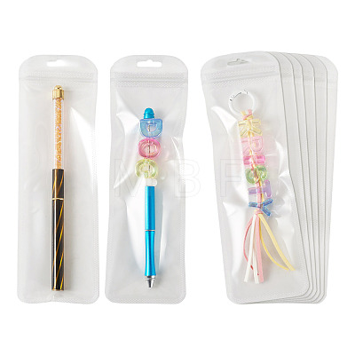 50Pcs Frosted PP Plastic Watchband Storage Resealable Bags ABAG-TADJ0003-01G-1