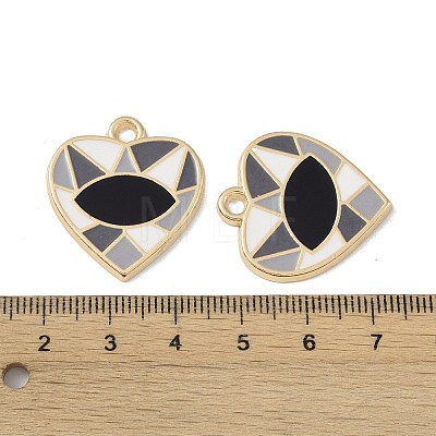 Rack Plating Alloy Enamel Pendants FIND-I038-09-1