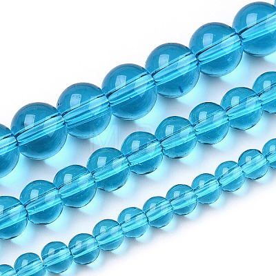 Transparent Glass Beads Strands GLAA-T032-T4mm-06-1