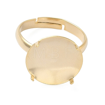 Adjustable Brass 4 Prong Ring Settings KK-K414-04D-G-1