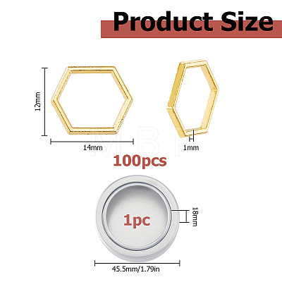 100Pcs Alloy Linking Rings FIND-HS0002-67G-1