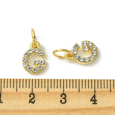 Rack Plating Alloy Rhinestone Pendants PALLOY-S187-01G-1