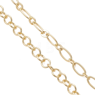 Brass Cable Chain Oval Link Chain Bracelet Making AJEW-JB01507-1