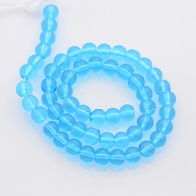 Transparent Round Glass Beads Strands X-G02Q90N1-1
