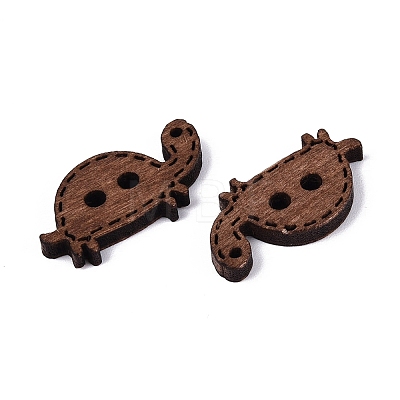 2-Hole Tortoise Wood Buttons BUTT-Q046-02B-1