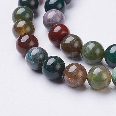 Natural Indian Agate Beads Strands GSR002-1