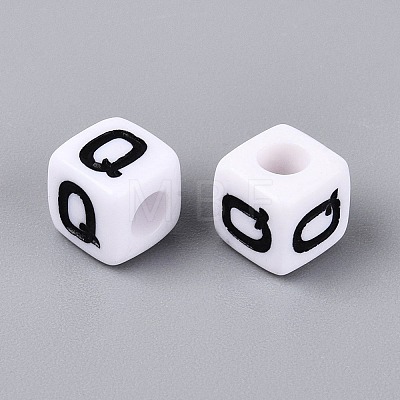 Opaque Acrylic Beads SACR-N020-04A-Q-1
