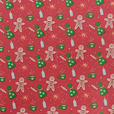 Christmas Theme Printed PVC Leather Fabric Sheets DIY-WH0158-61C-16-1