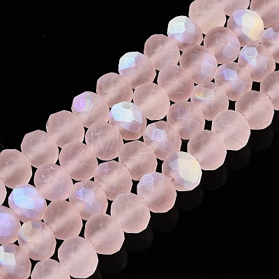 Transparent Glass Beads Strands EGLA-A044-T8mm-MB22-1