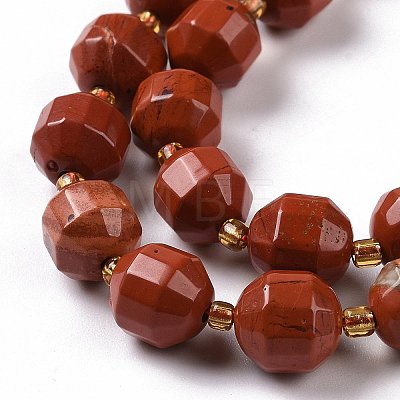 Natural Red Jasper Beads Strands G-G990-F07-1