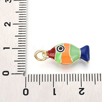 Brass and Enamel Pendants KK-T079-02A-G-1