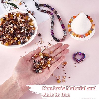 2 Bag Glass Round Beads Set JX547J-1