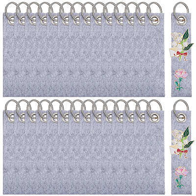 30Pcs Non-Woven Fabric Keychains KEYC-SP0001-64B-1