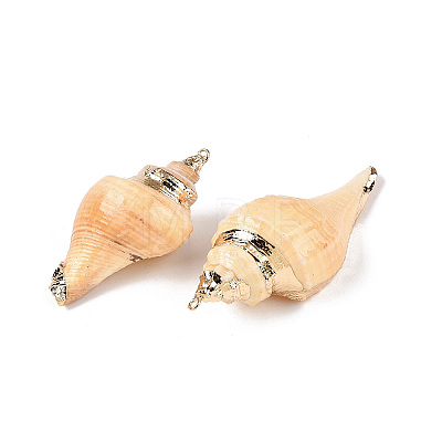 Natural Conch Shell Big Pendants SSHEL-N038-24A-1