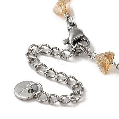 Brass Link Chain Bracelets BJEW-L685-02P-1
