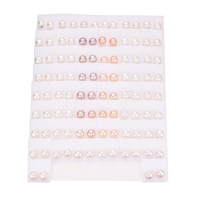 Natural Pearl Stud Earrings PEAR-N020-13A-01-1