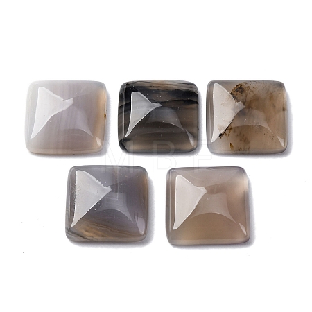 Natural Gray Agate Cabochons G-K348-05-1